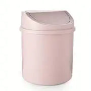 Mini Plastic Desktop Trash Can with Lid for Home Office