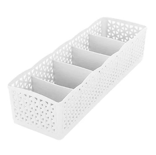 Stackable Drawer Organizer - Solid Color Plastic Box