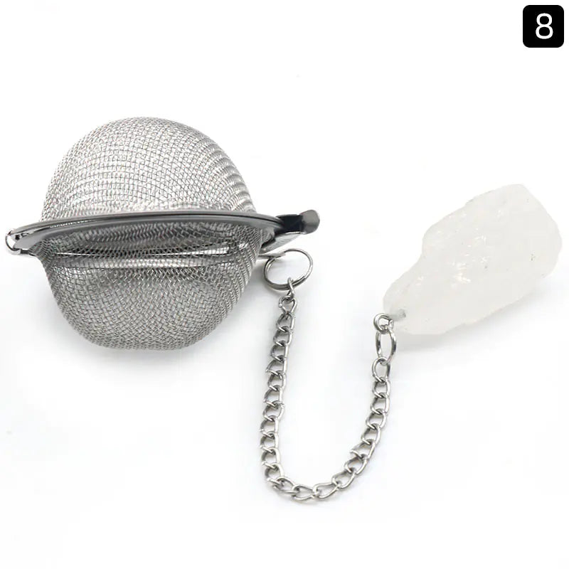 Natural Raw Gemstone Tea Filter Ball