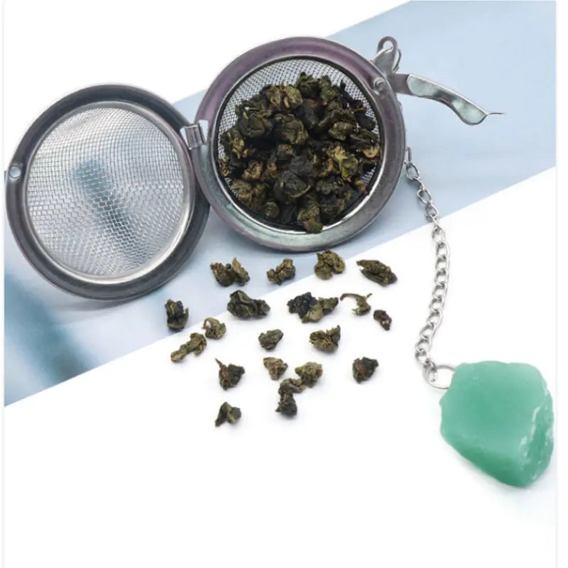 Natural Raw Gemstone Tea Filter Ball
