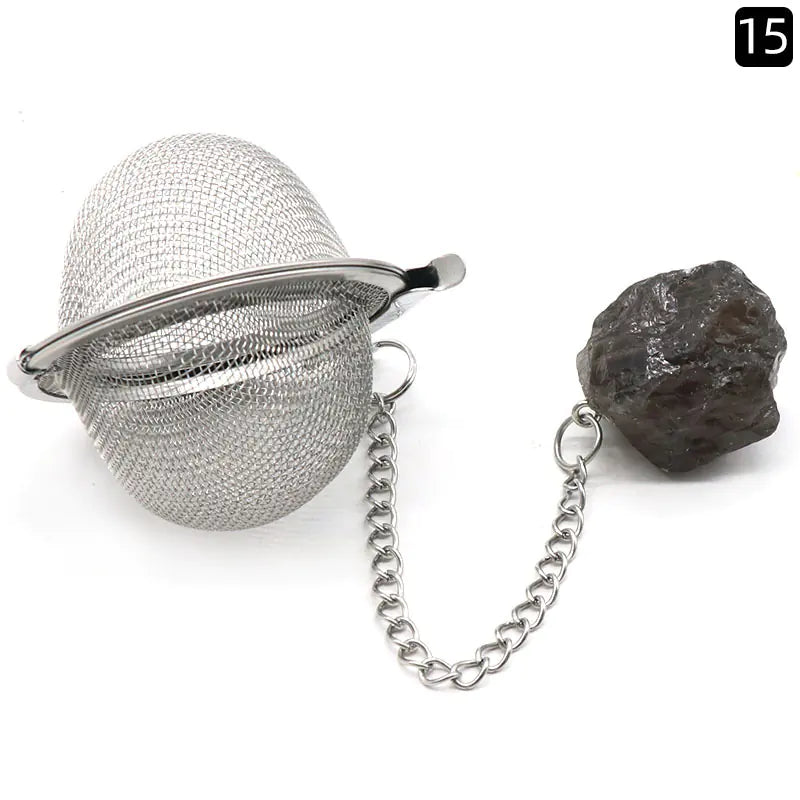 Natural Raw Gemstone Tea Filter Ball