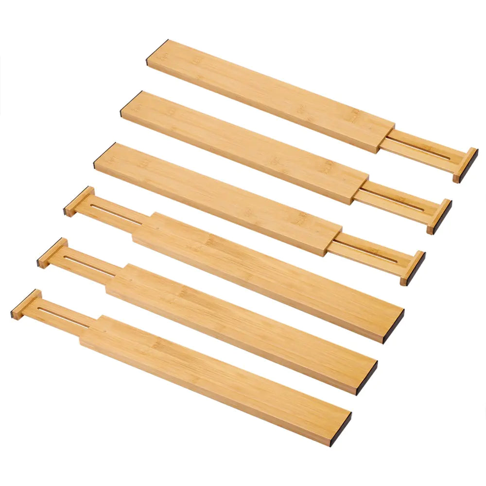 Adjustable Bamboo Drawer Divider for Kitchen Organization