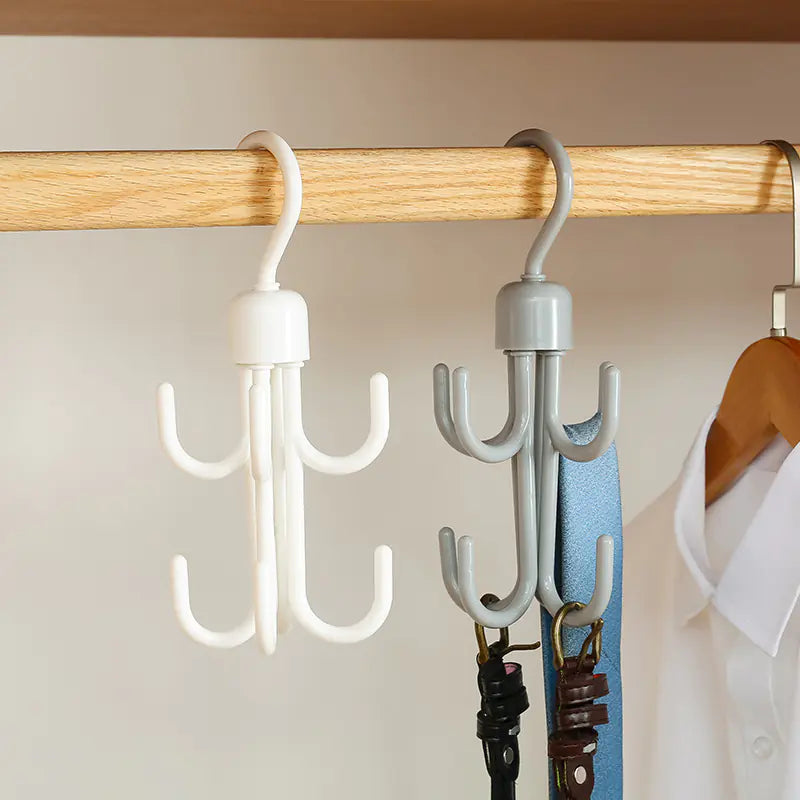 360-Degree Rotating Octopus Hook for Closet Storage