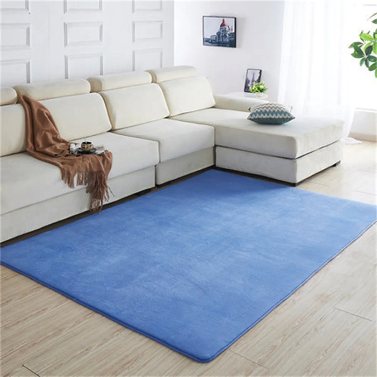 Solid Color Non-Slip Bathroom & Entrance Floor Mat