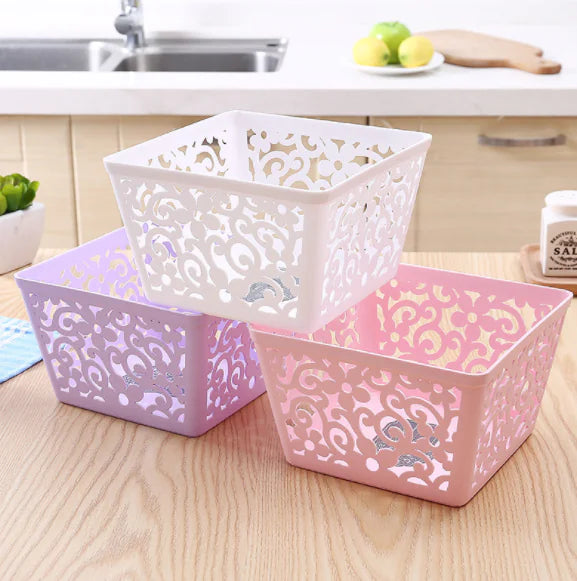Hollow Desktop Storage Basket and Creative Organizer