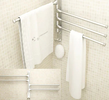 Stainless Steel Bathroom Rack, No Drill Towel Holder