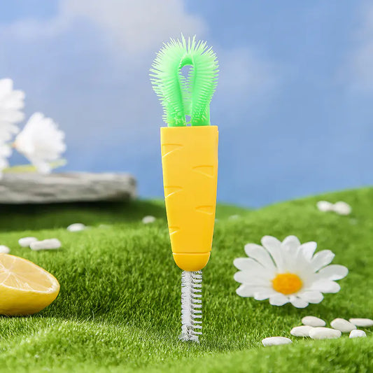 1pc Carrot Cup Brush for Cleaning Bottles and Grooves