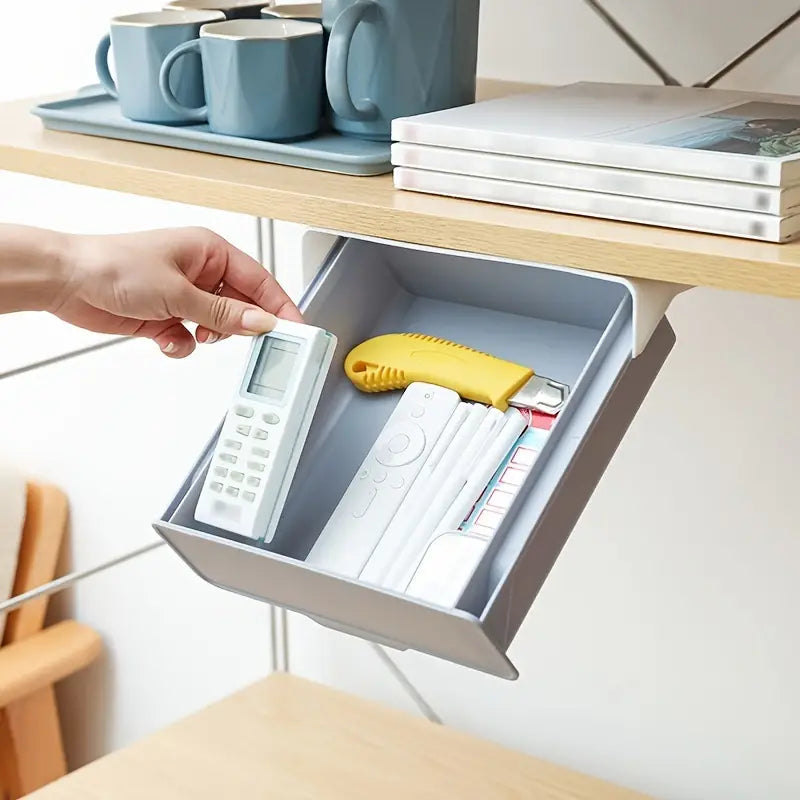 Stylish Under Cabinet Storage Box for Desk Organization