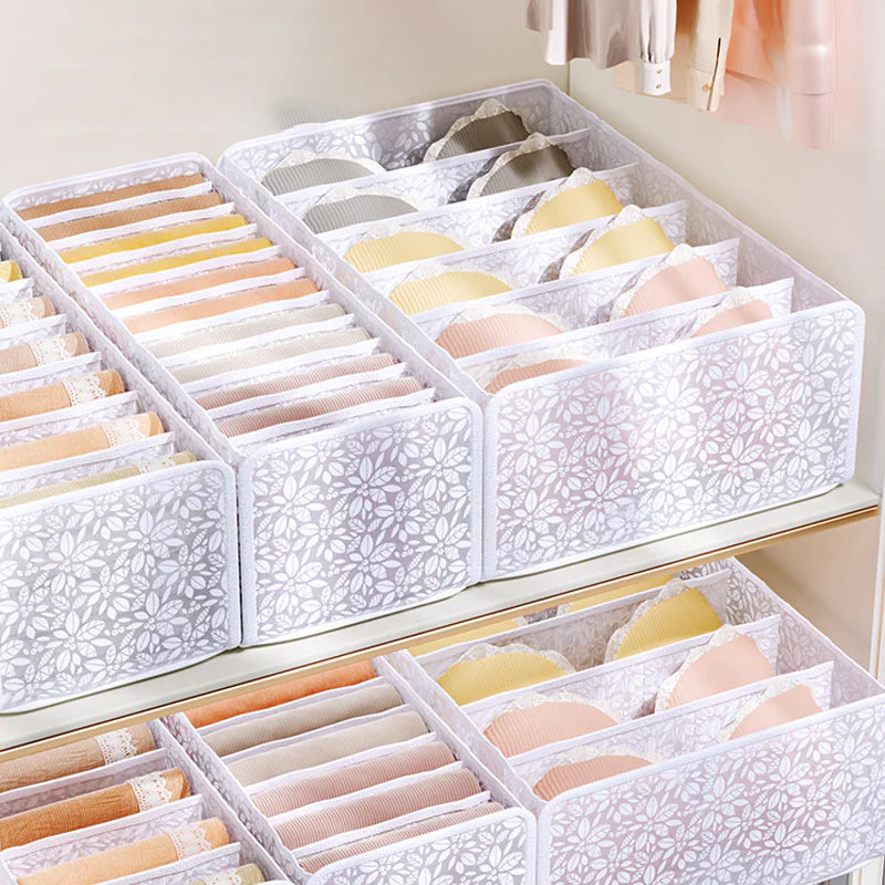 Stackable Jeans Storage Box with Mesh Dividers