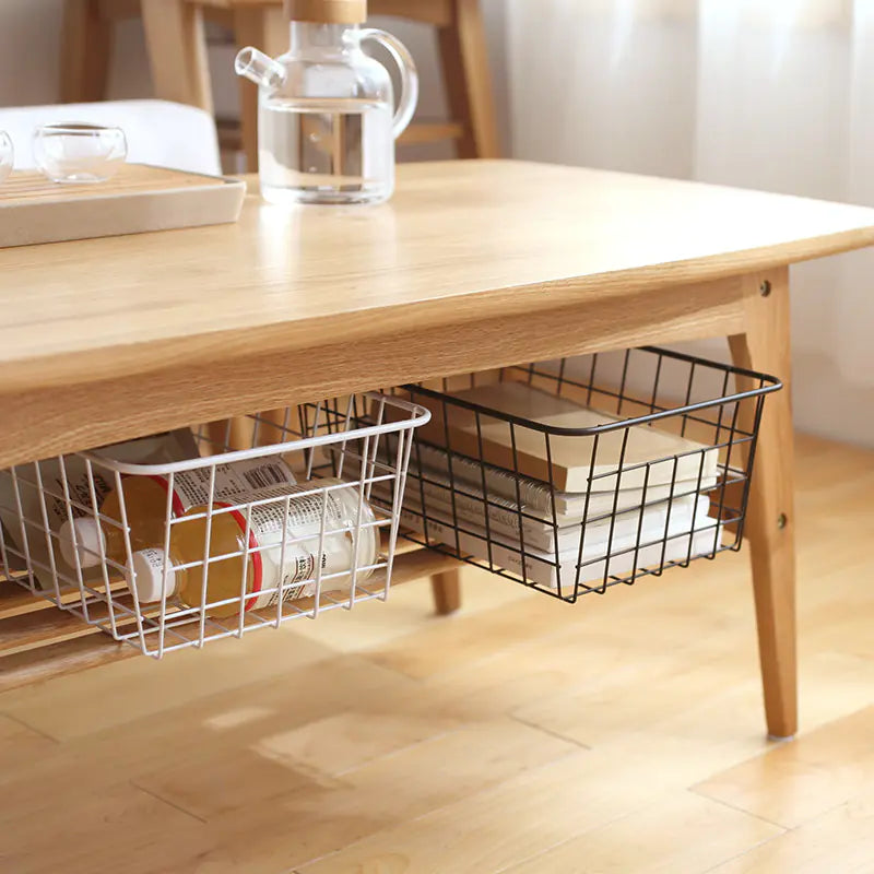 Iron Storage Basket for Kitchen and Bathroom Organization
