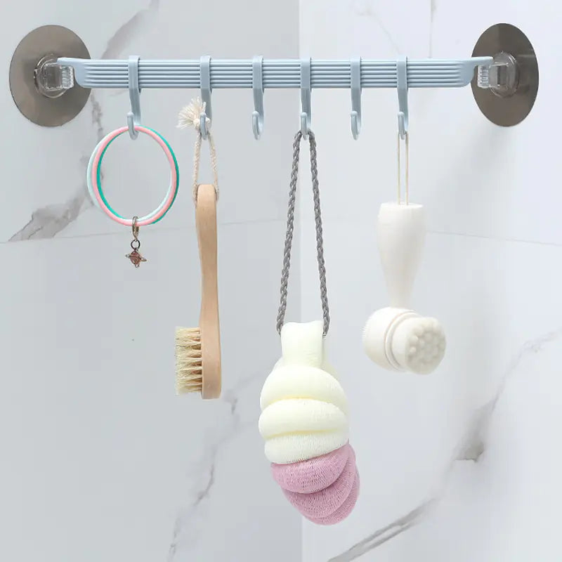 Adjustable Vacuum Hook Organizer for Bathroom Shelves