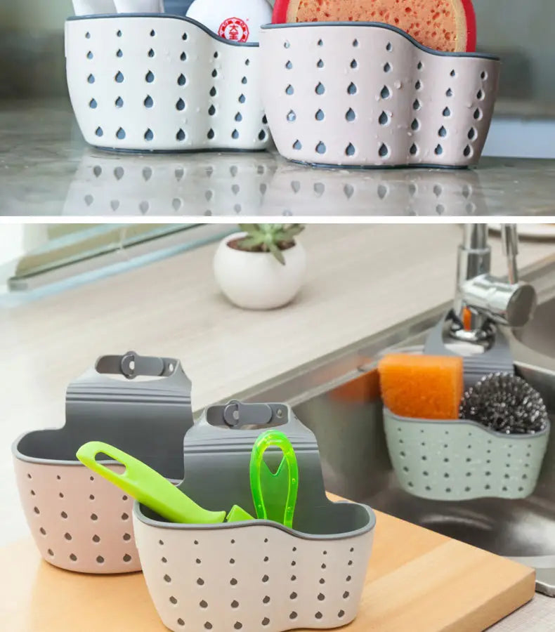 Kitchen Utensils Sink Drain Basket for Organization