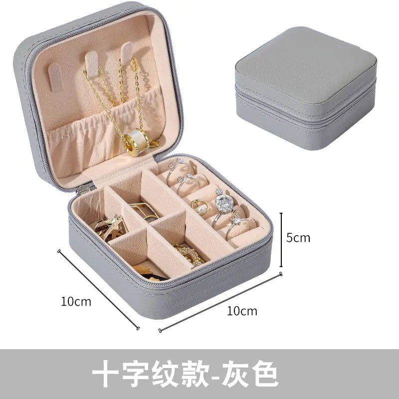 Compact Jewelry Organizer Box for Travel and Storage