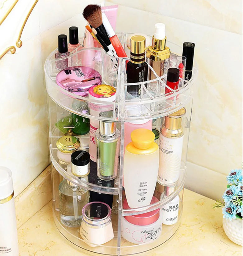 Transparent Acrylic Rotating Makeup Organizer Box