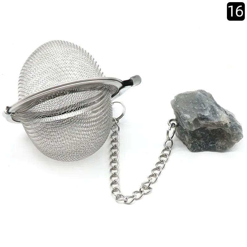 Natural Raw Gemstone Tea Filter Ball