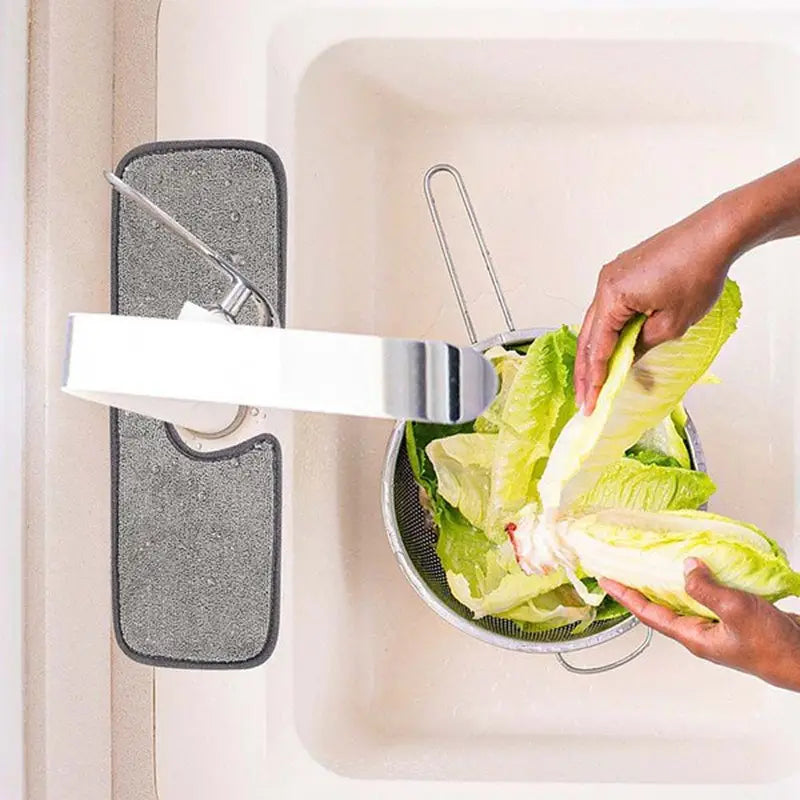 Grey Faucet Absorbent Mat for Kitchen & Bathroom