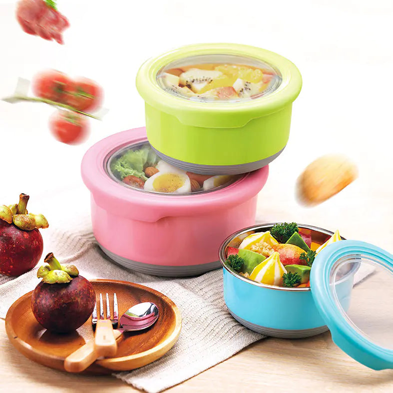 Stainless Steel Sealed Food Container and Bowl Set