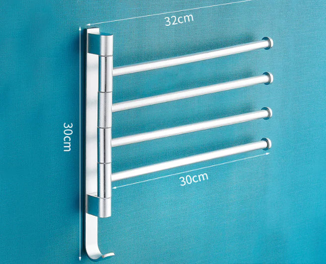 Rotatable Space Aluminum Towel Rack for Bathroom