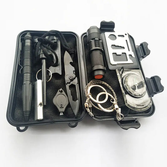 Survival Tool Set for Outdoor Emergency and Travel