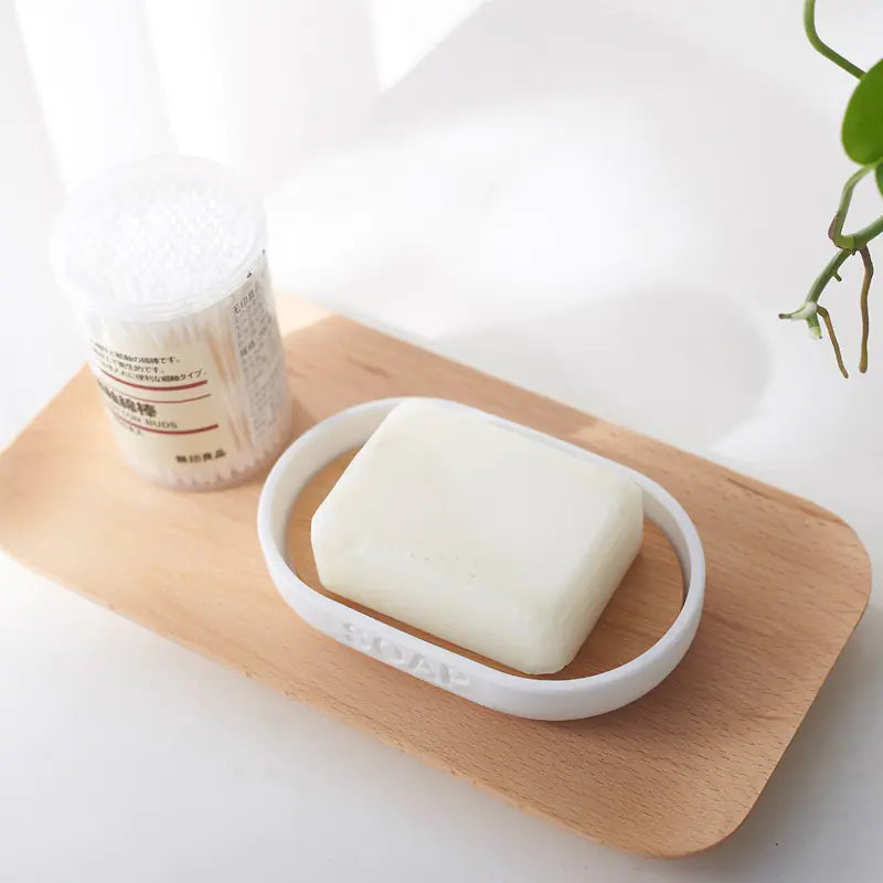 Bamboo Bathroom Toothpaste Holder and Cup Set