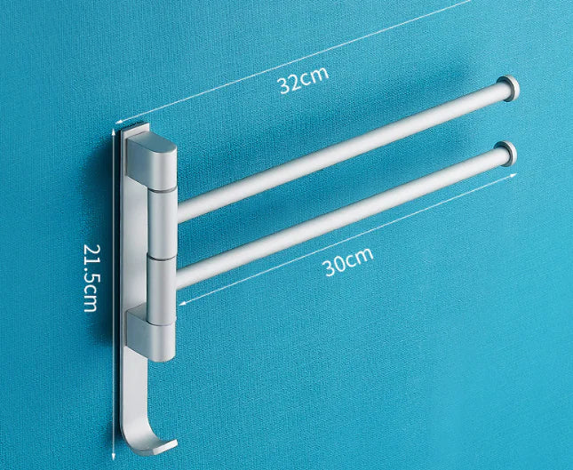 Rotatable Space Aluminum Towel Rack for Bathroom