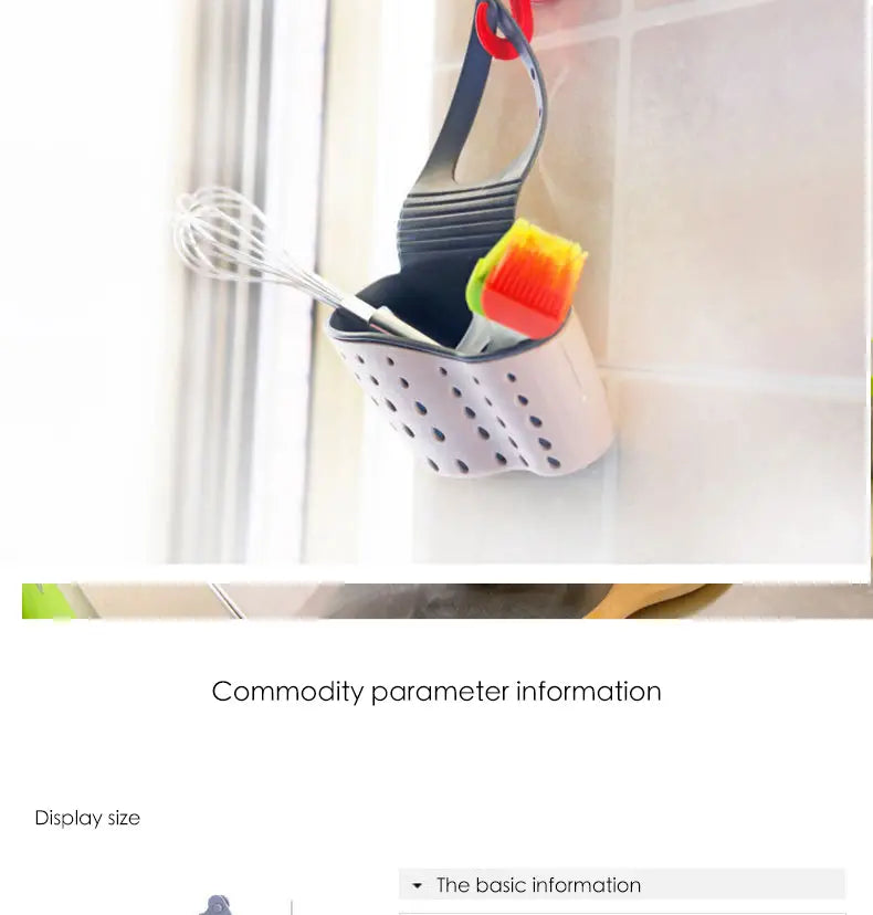Kitchen Utensils Sink Drain Basket for Organization