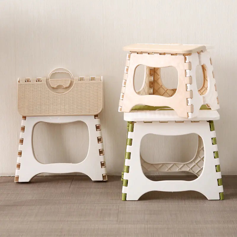 Portable Plastic Folding Stool for Home and Bathroom