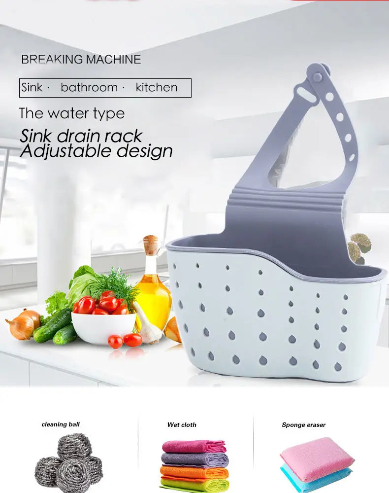 Kitchen Utensils Sink Drain Basket for Organization