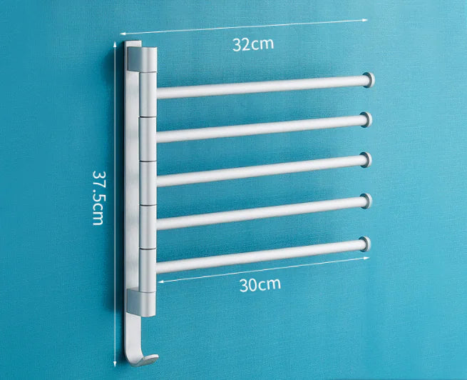 Rotatable Space Aluminum Towel Rack for Bathroom