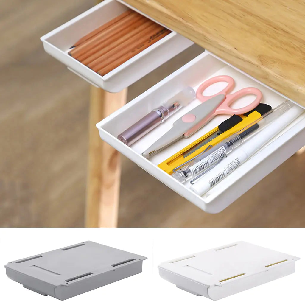 Under-Desk Drawer - Creative Plastic Storage Organizer