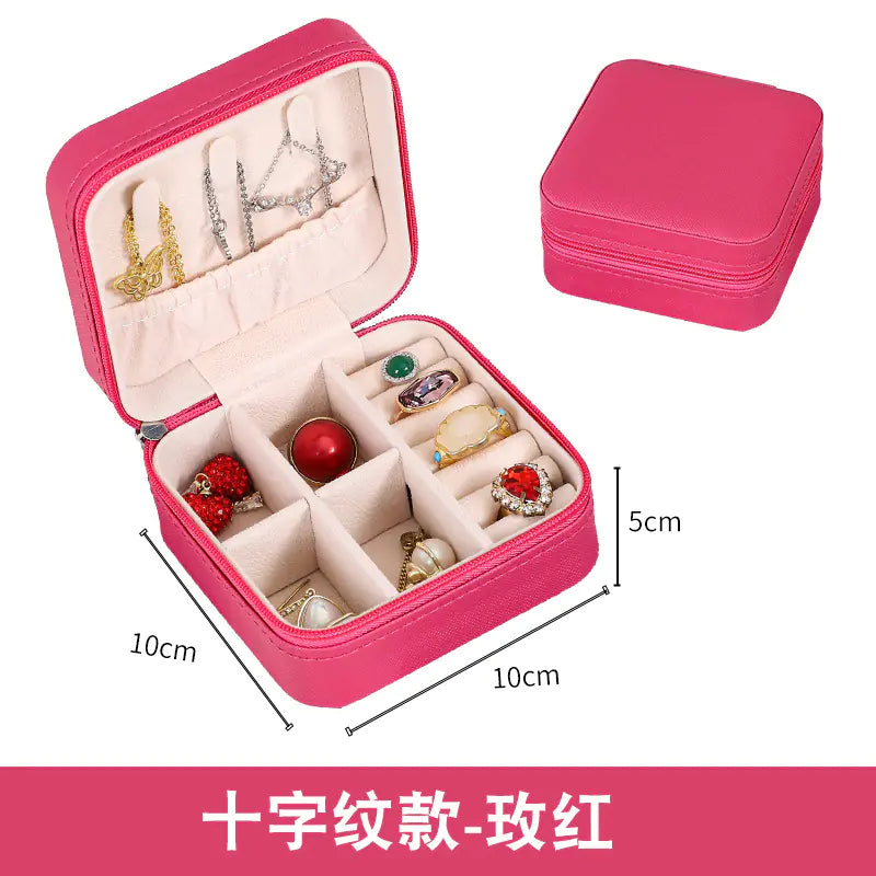 Compact Jewelry Organizer Box for Travel and Storage