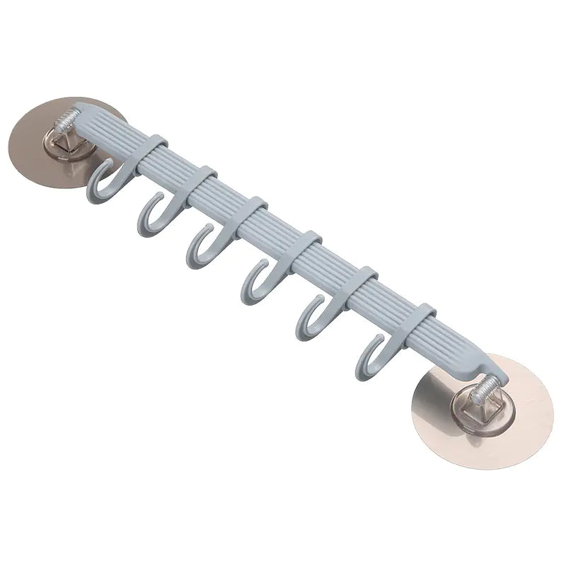 Adjustable Vacuum Hook Organizer for Bathroom Shelves