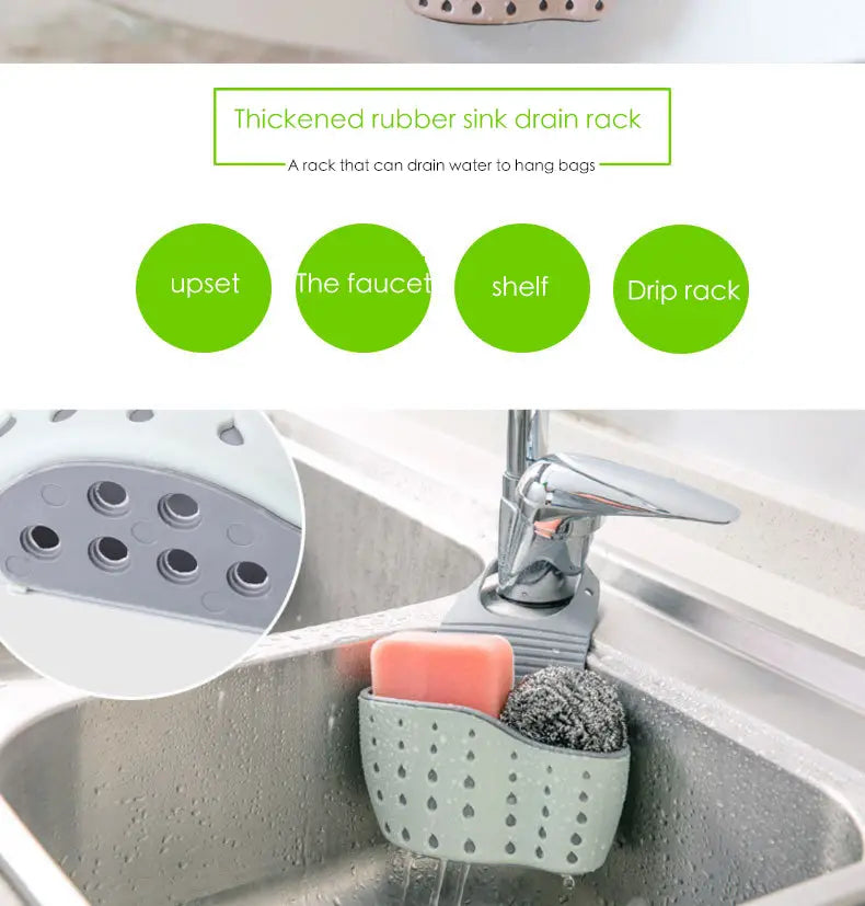 Kitchen Utensils Sink Drain Basket for Organization
