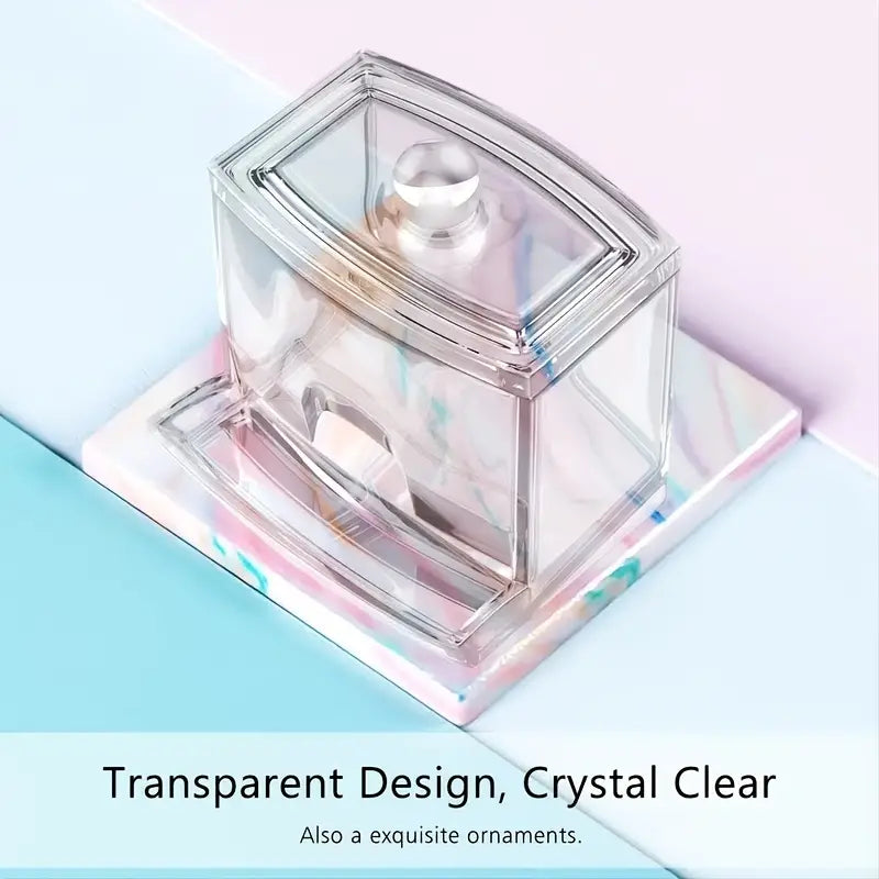 Clear Cotton Swab Holder and Bathroom Storage Container