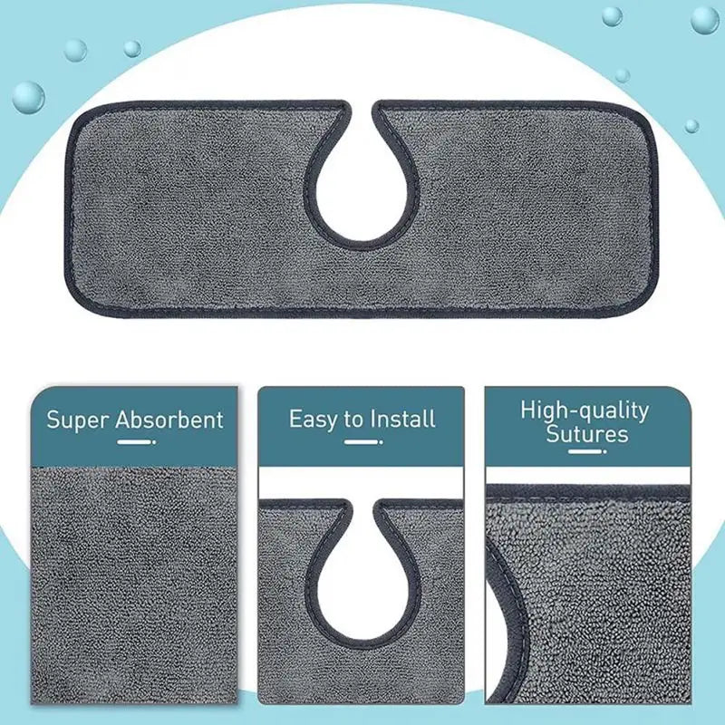 Grey Faucet Absorbent Mat for Kitchen & Bathroom