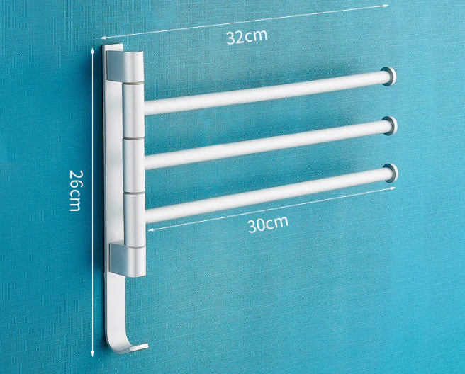 Rotatable Space Aluminum Towel Rack for Bathroom