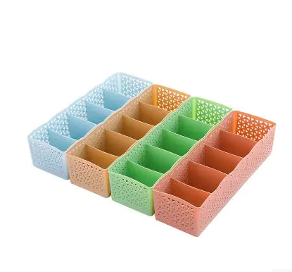 Stackable Drawer Organizer - Solid Color Plastic Box