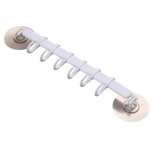 Adjustable Vacuum Hook Organizer for Bathroom Shelves