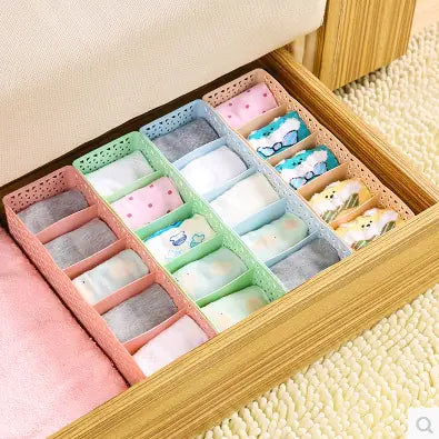 Stackable Drawer Organizer - Solid Color Plastic Box