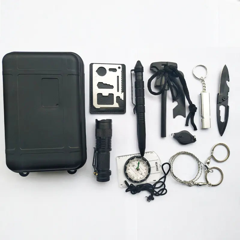 Survival Tool Set for Outdoor Emergency and Travel