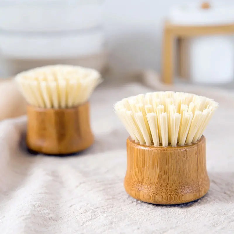 Bamboo Handle Round Head Kitchen Cleaning Brush