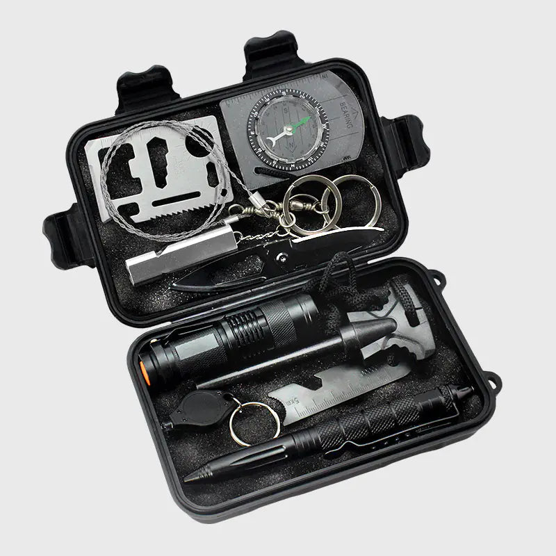 Survival Tool Set for Outdoor Emergency and Travel