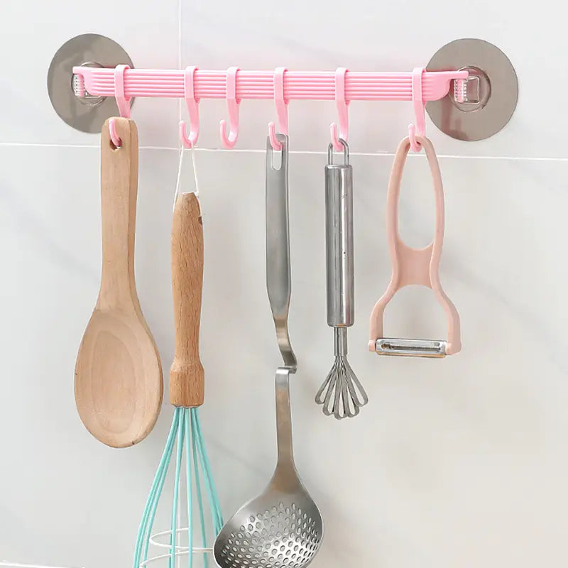 Adjustable Vacuum Hook Organizer for Bathroom Shelves
