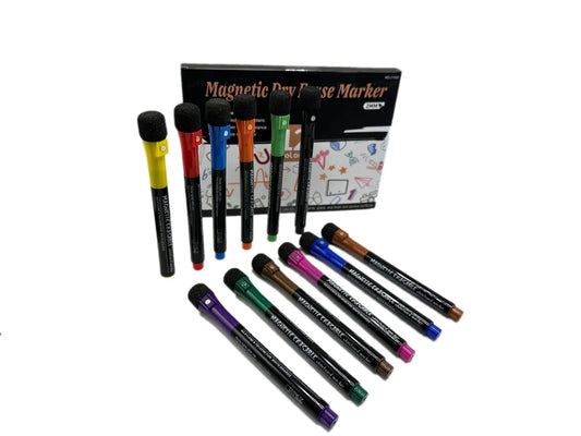 Magnetic Color Whiteboard Markers Set for Kids (8 Colors)