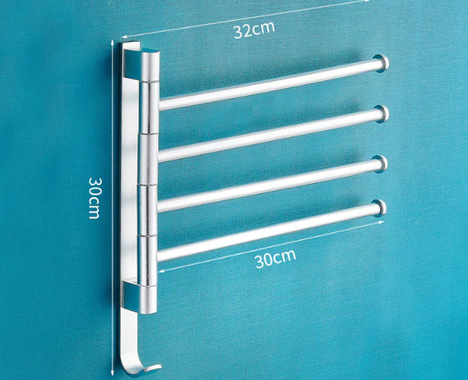 Rotatable Space Aluminum Towel Rack for Bathroom