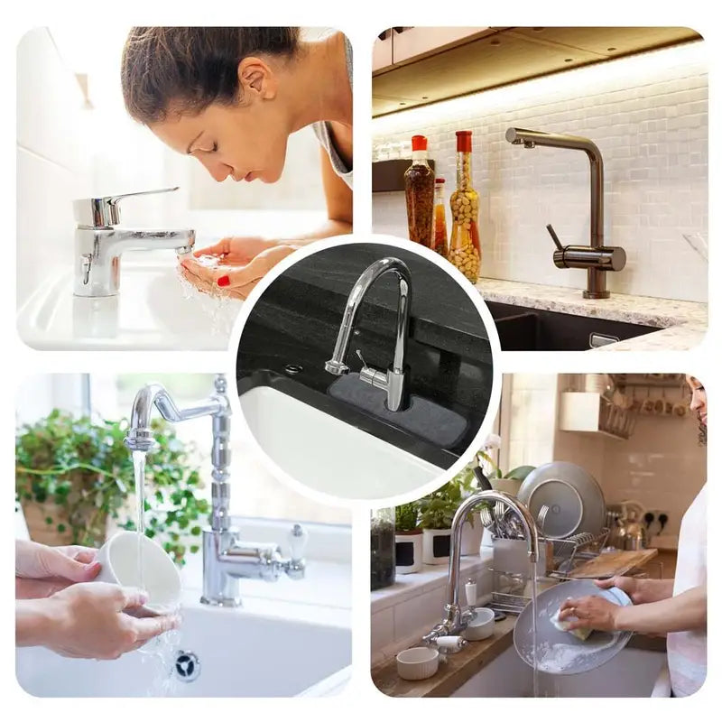 Grey Faucet Absorbent Mat for Kitchen & Bathroom