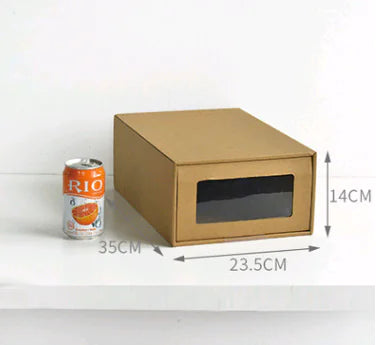 Thick Drawer Shoe Box, Transparent Storage Organizer