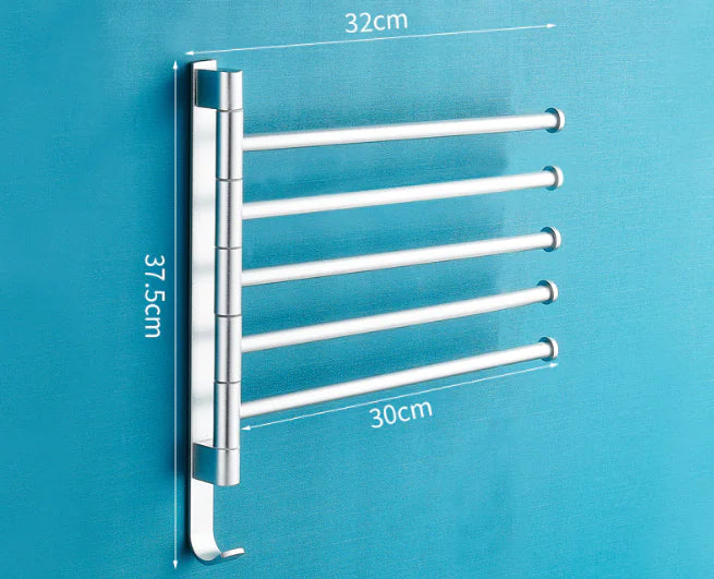 Rotatable Space Aluminum Towel Rack for Bathroom