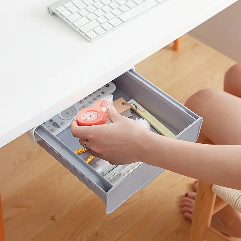 Stylish Under Cabinet Storage Box for Desk Organization