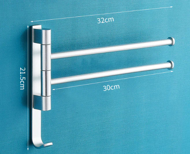 Rotatable Space Aluminum Towel Rack for Bathroom